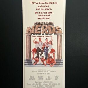 Revenge Of The Nerds 1984 Insert Movie Poster Robert Carradine, Anthony Edwards